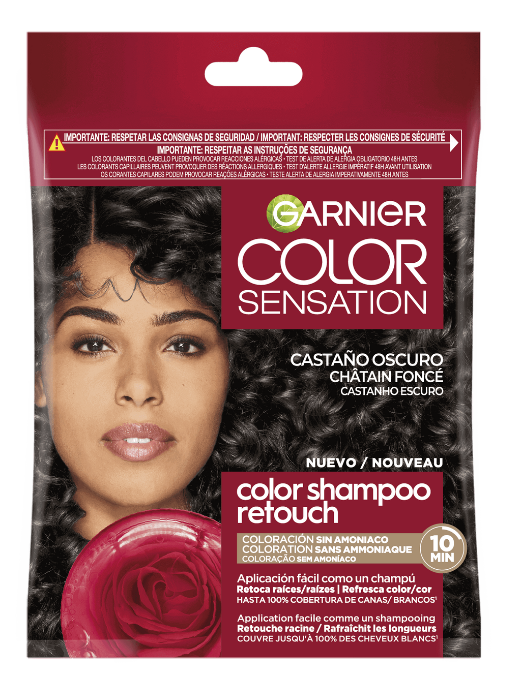 Color Shampoo Retouch Châtain Foncé pour Cheveux Colorés