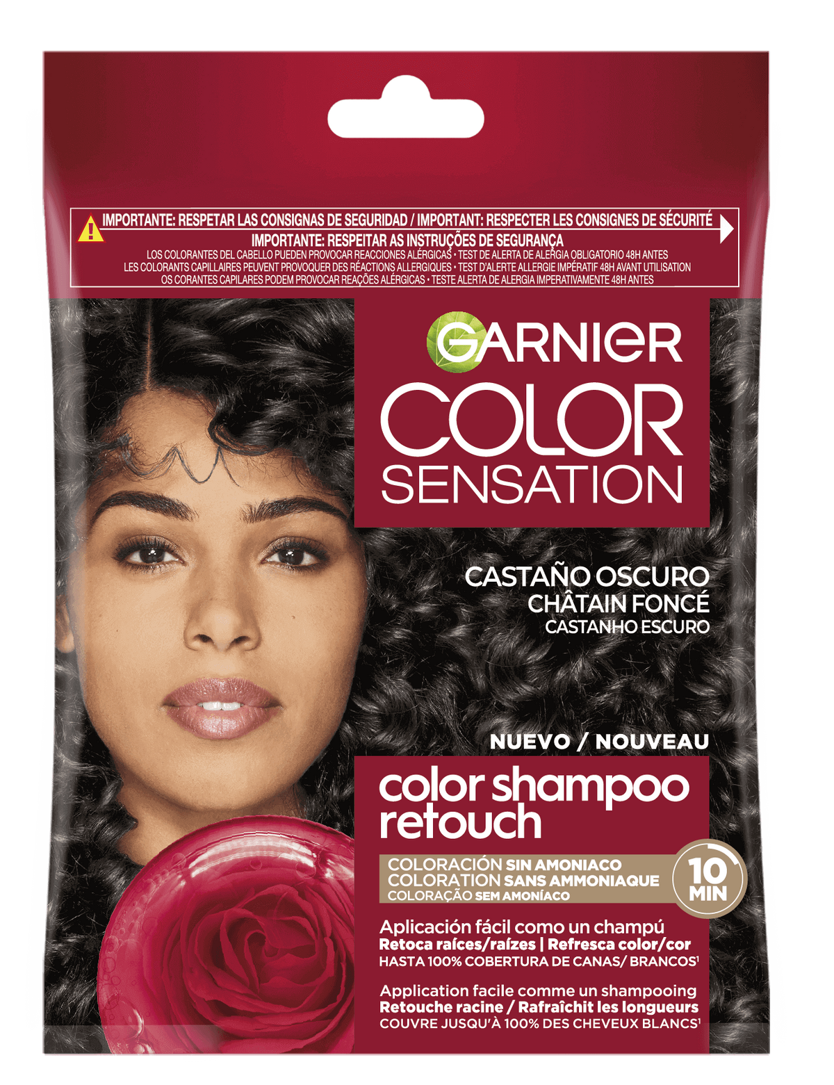Color Shampoo Retouch Châtain Foncé pour Cheveux Colorés