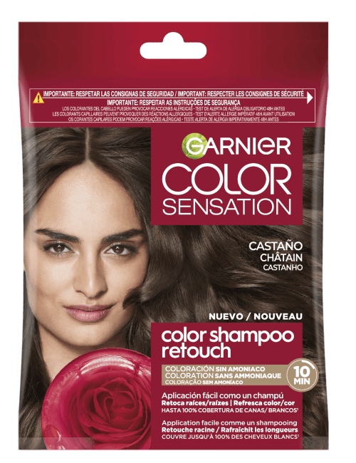 Color Shampoo Retouch Châtain: Éclat et Protection Cheveux